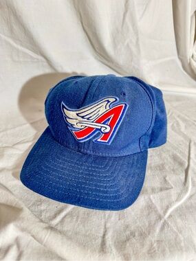 Vintage New Era 5950 On Field USA ANAHEIM ANGELS Baseball Cap Wool Hat Snapback